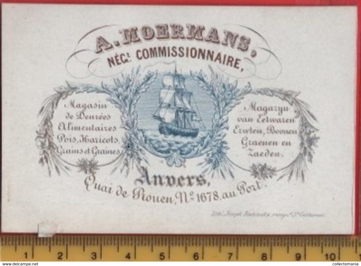 lot85A : 9 ViSiT cards, printer RATiNCKX in ANVERS Antwerpen porseleinkaarten circa 1840 à1860 hand press litho