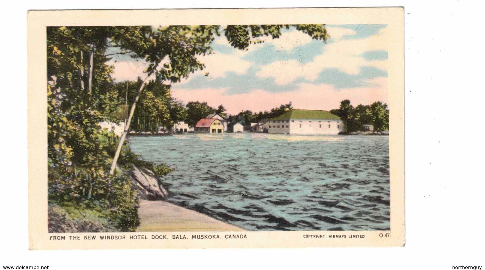 BALA, Ontario, Canada, View From The New Windsor Hotel Dock, 195? WB Postcard, Muskoka County - Muskoka