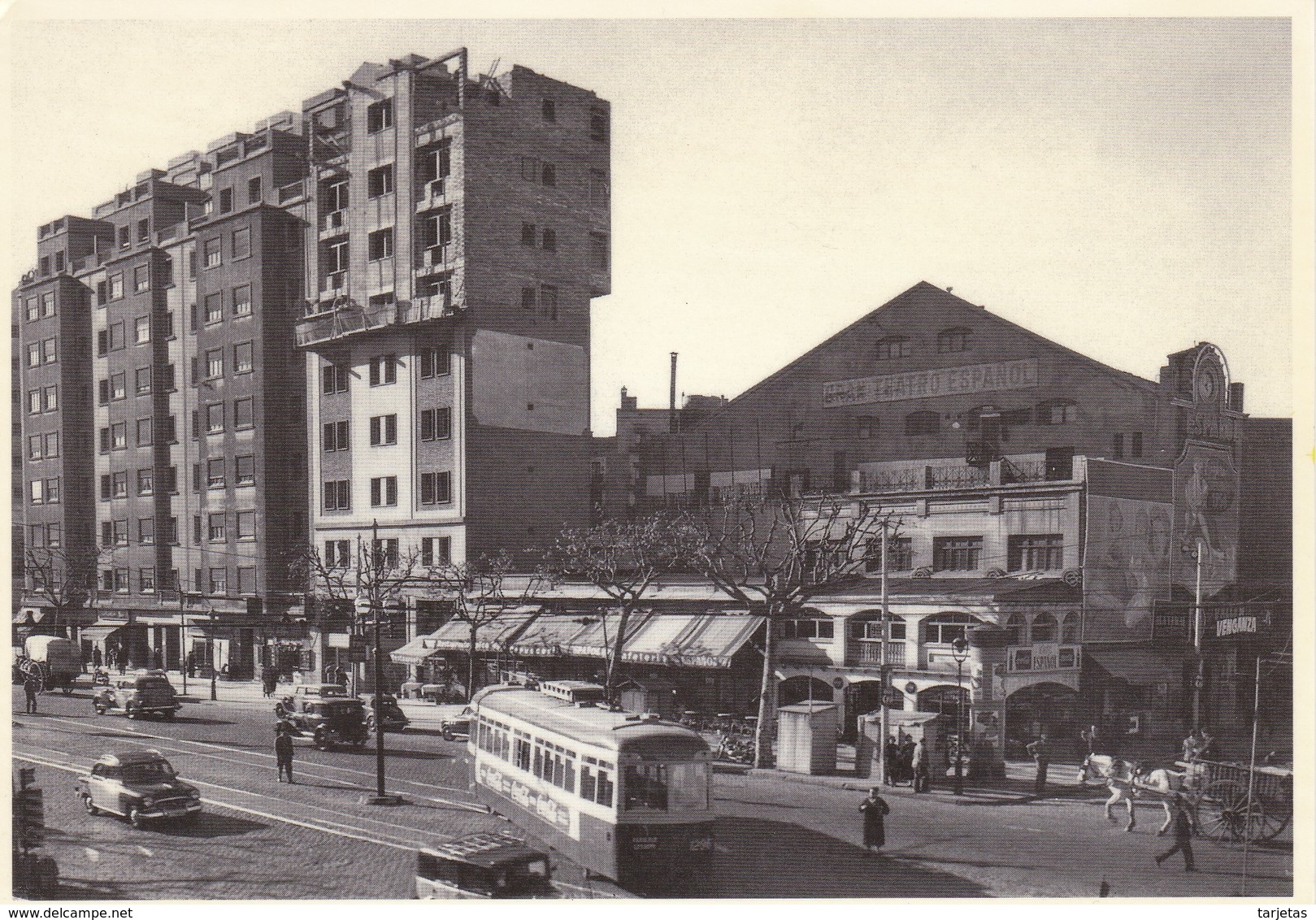 Nº 4279 POSTAL DE TRANVIA DE BARCELONA EN AVENIDA PARALELO (TREN-TRAIN-ZUG) AMICS DEL FERROCARRIL - Tranvía