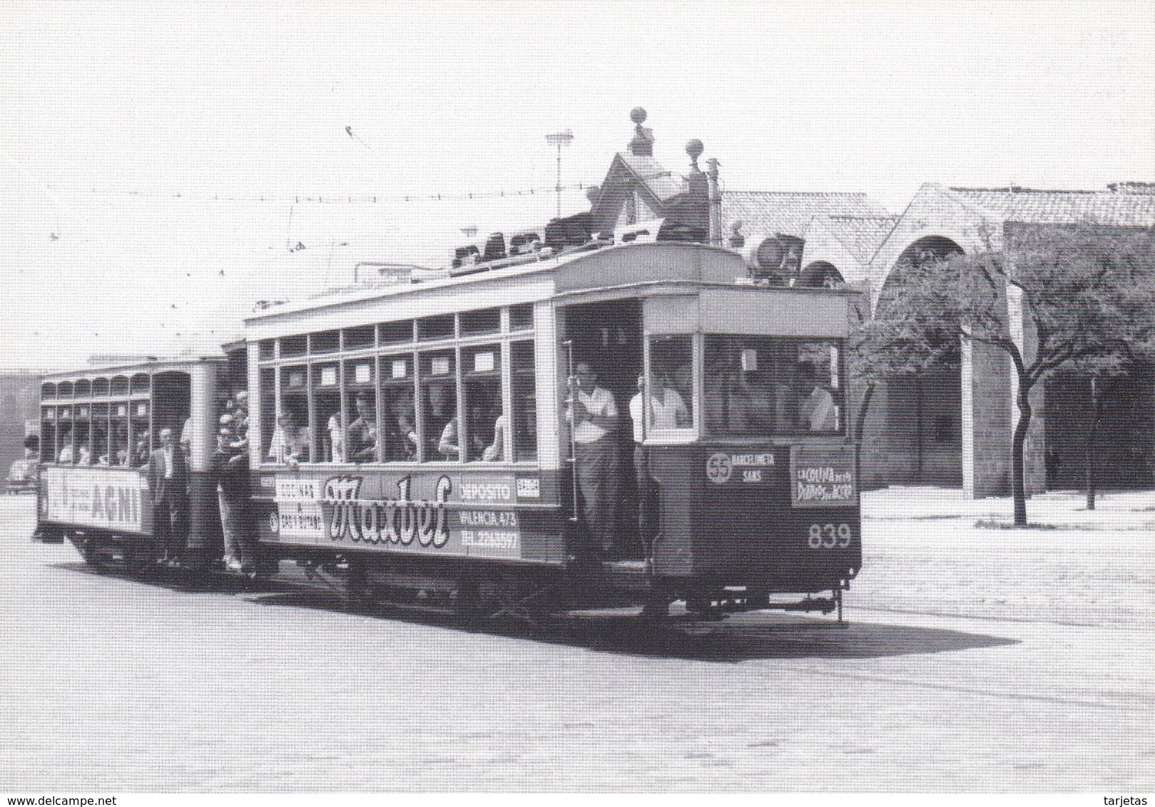 Nº 3 POSTAL DE TRANVIA DE BARCELONA SERIE 836-857 (TREN-TRAIN-ZUG) AMICS DEL FERROCARRIL - Tranvía