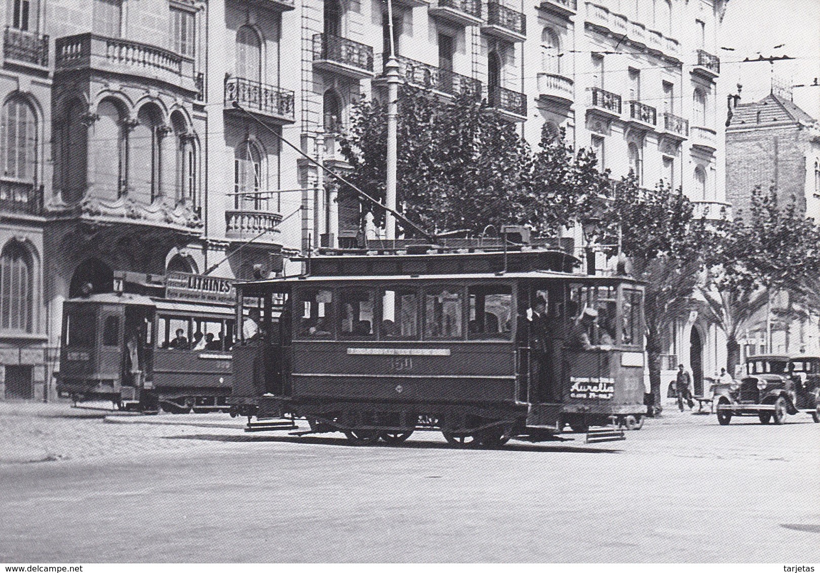 Nº 15 POSTAL DE TRANVIA DE BARCELONA SERIE 301-365 (TREN-TRAIN-ZUG) AMICS DEL FERROCARRIL - Tranvía