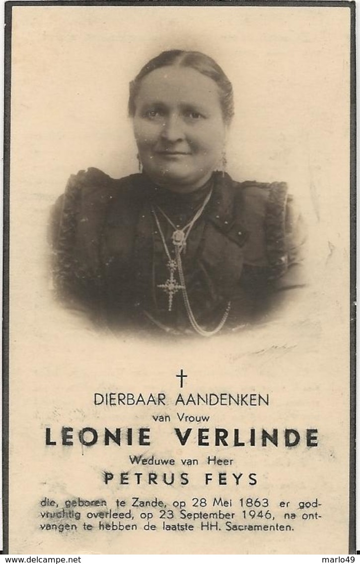 DP. LEONIE VERLINDE ° ZANDE 1863- + 1946 - Religion & Esotérisme