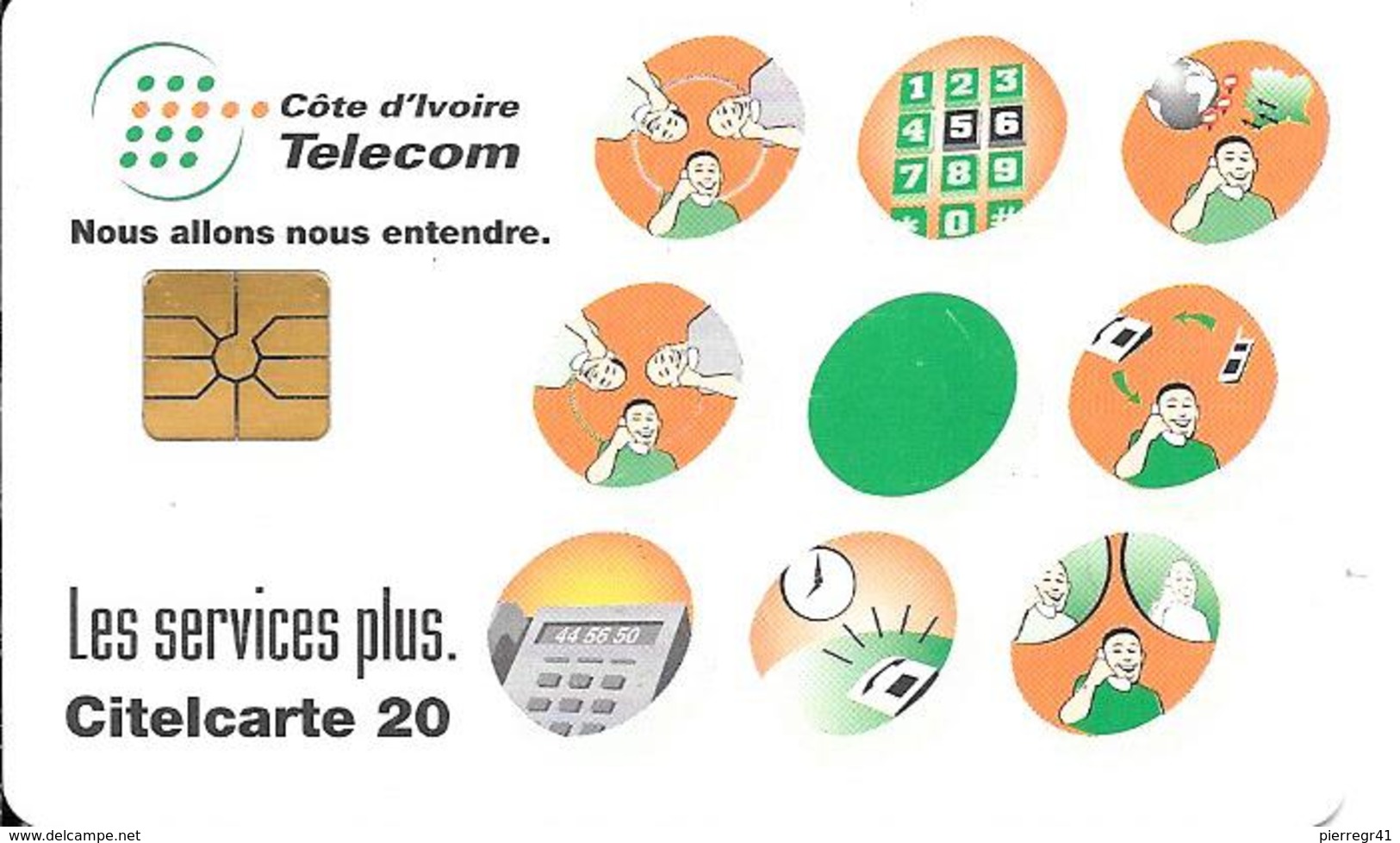 CARTE PUCE-GemA-COTE IVOIRE-CITELCARTE20-Les SERVICES PLUS-TBE - Ivoorkust