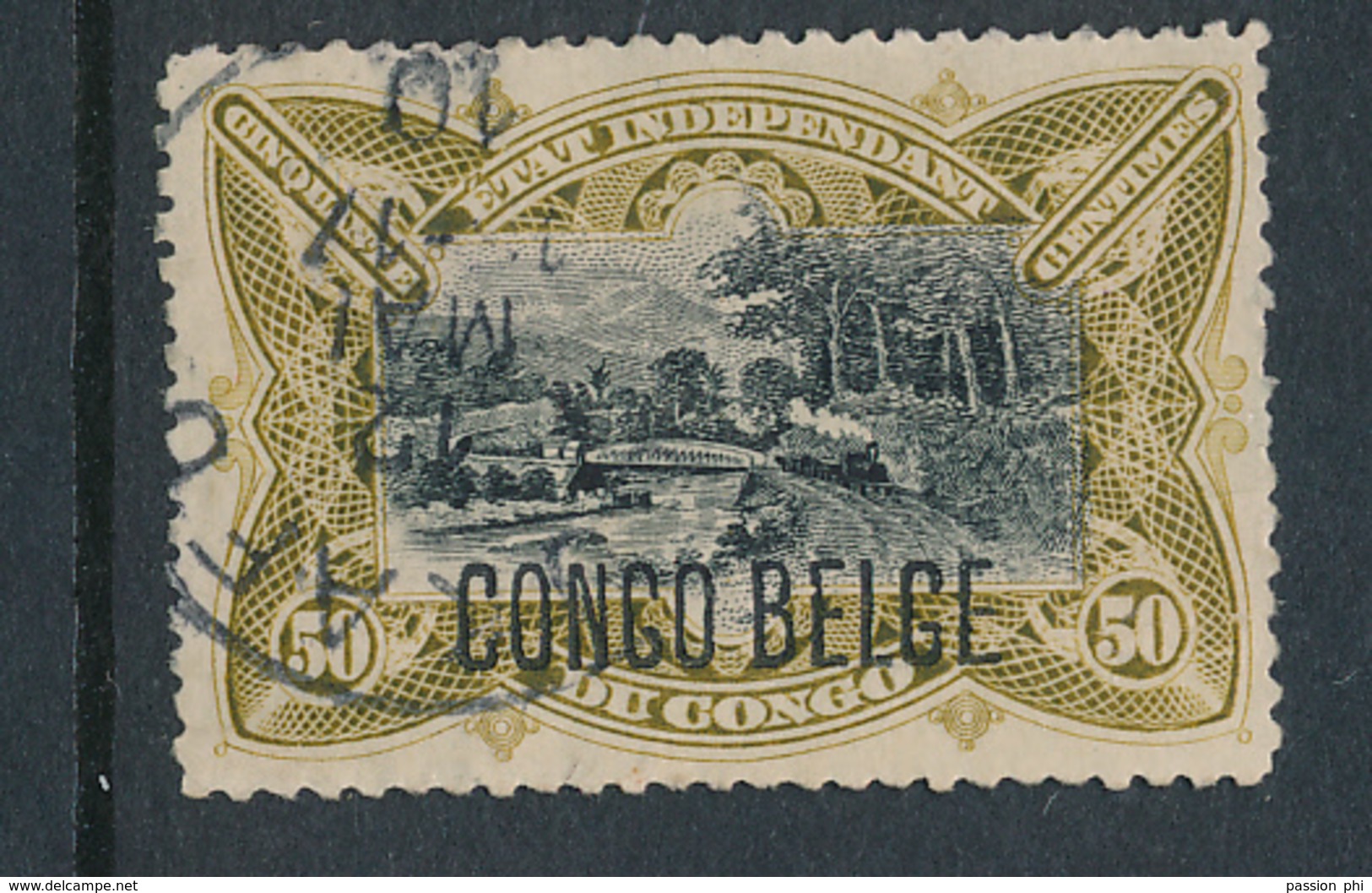 BELGIAN CONGO 1909 ISSUE COB 45 PLATE POSITION 26 USED - Gebruikt