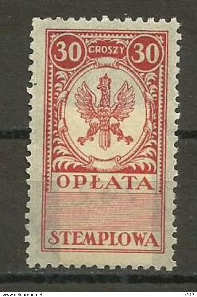 Poland, Polen - Stamp Fee, Stempelgebuhr, Revenue - Fiscale Zegels