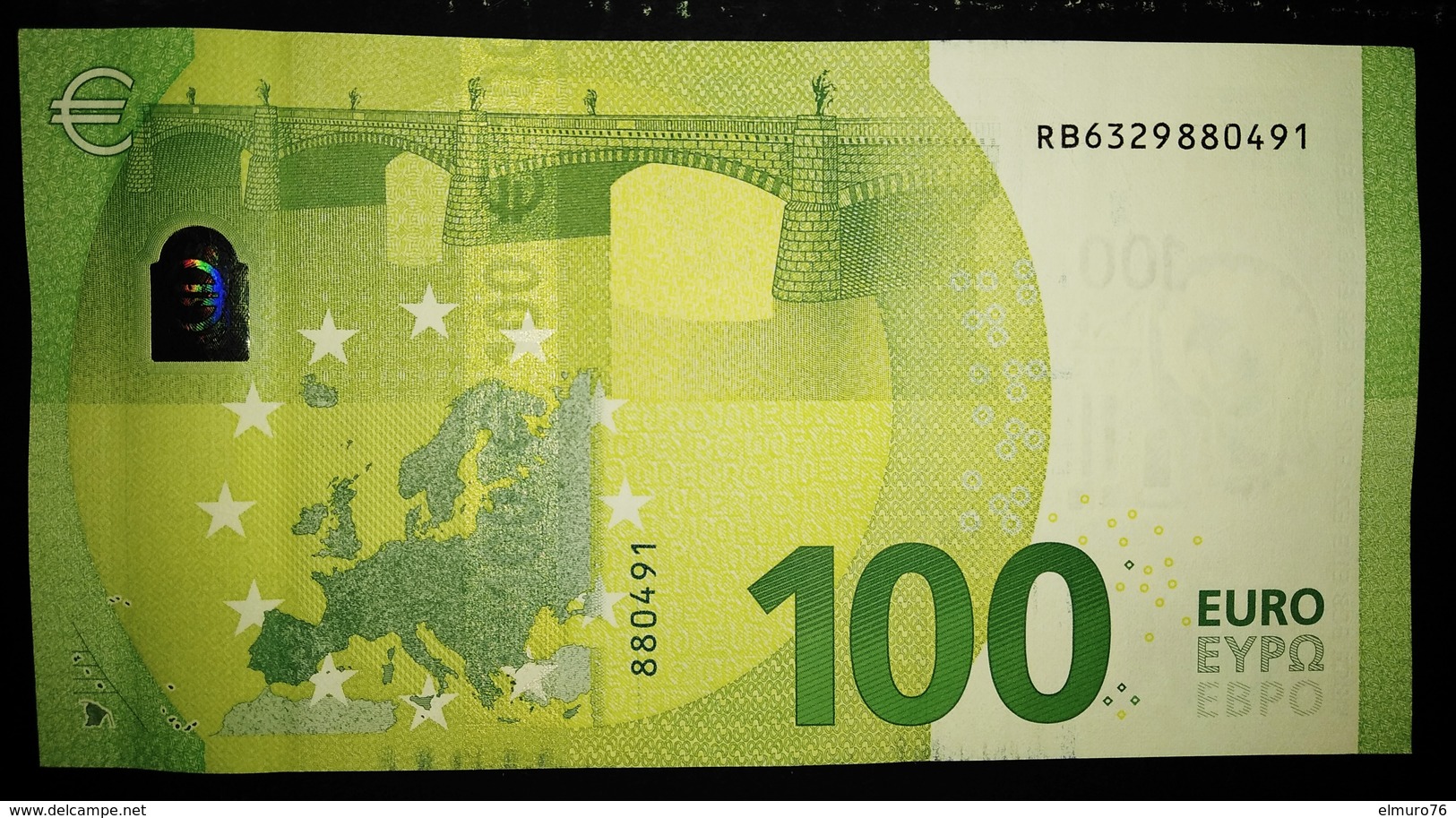 100 EURO DRAGHI  R009A1 Germany  Serie RB  Perfect UNC - 100 Euro