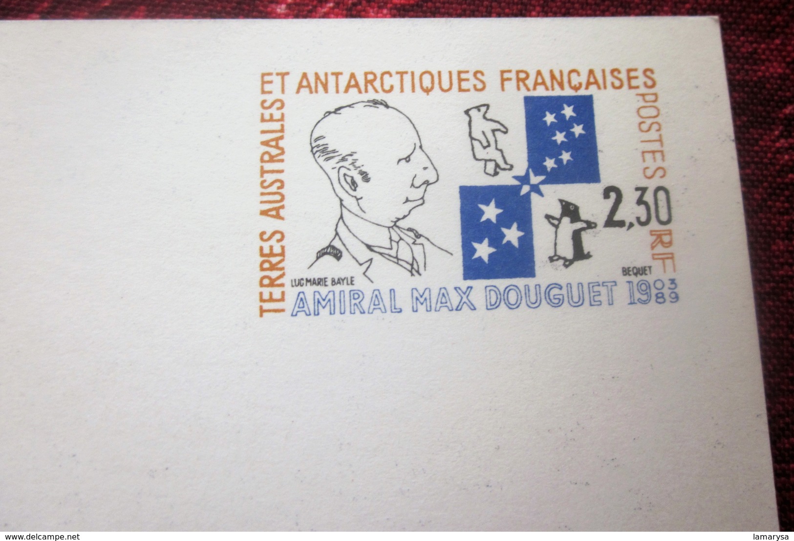 TERRE ADELIE Antarctique  Terres Australes Et Antarctiques Françaises (TAAF) Entiers Postaux Timbre Seul S Carte Postale - Enteros Postales