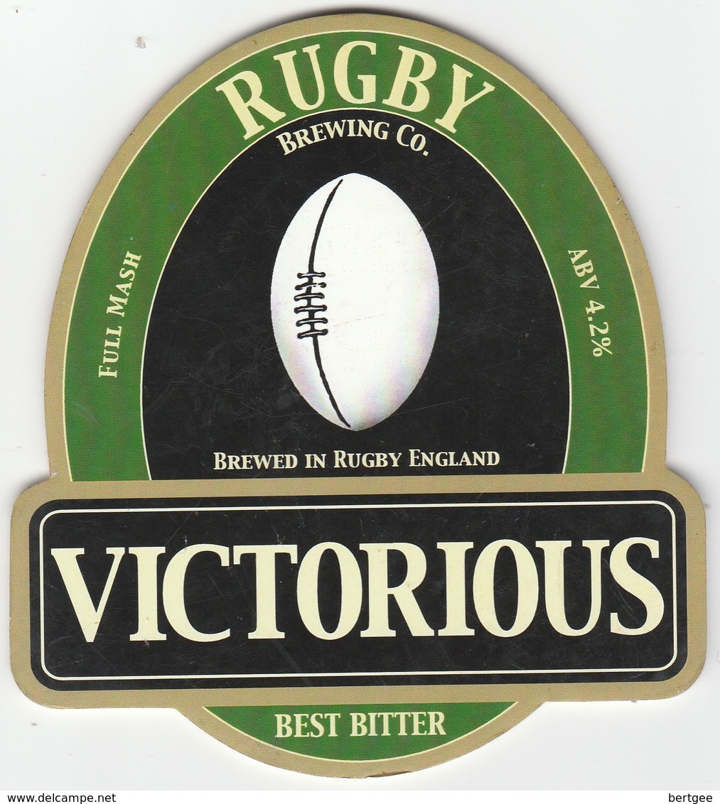 RUGBY BREWING CO (RUGBY, ENGLAND) - VICTORIOUS - PUMP CLIP FRONT - Enseignes