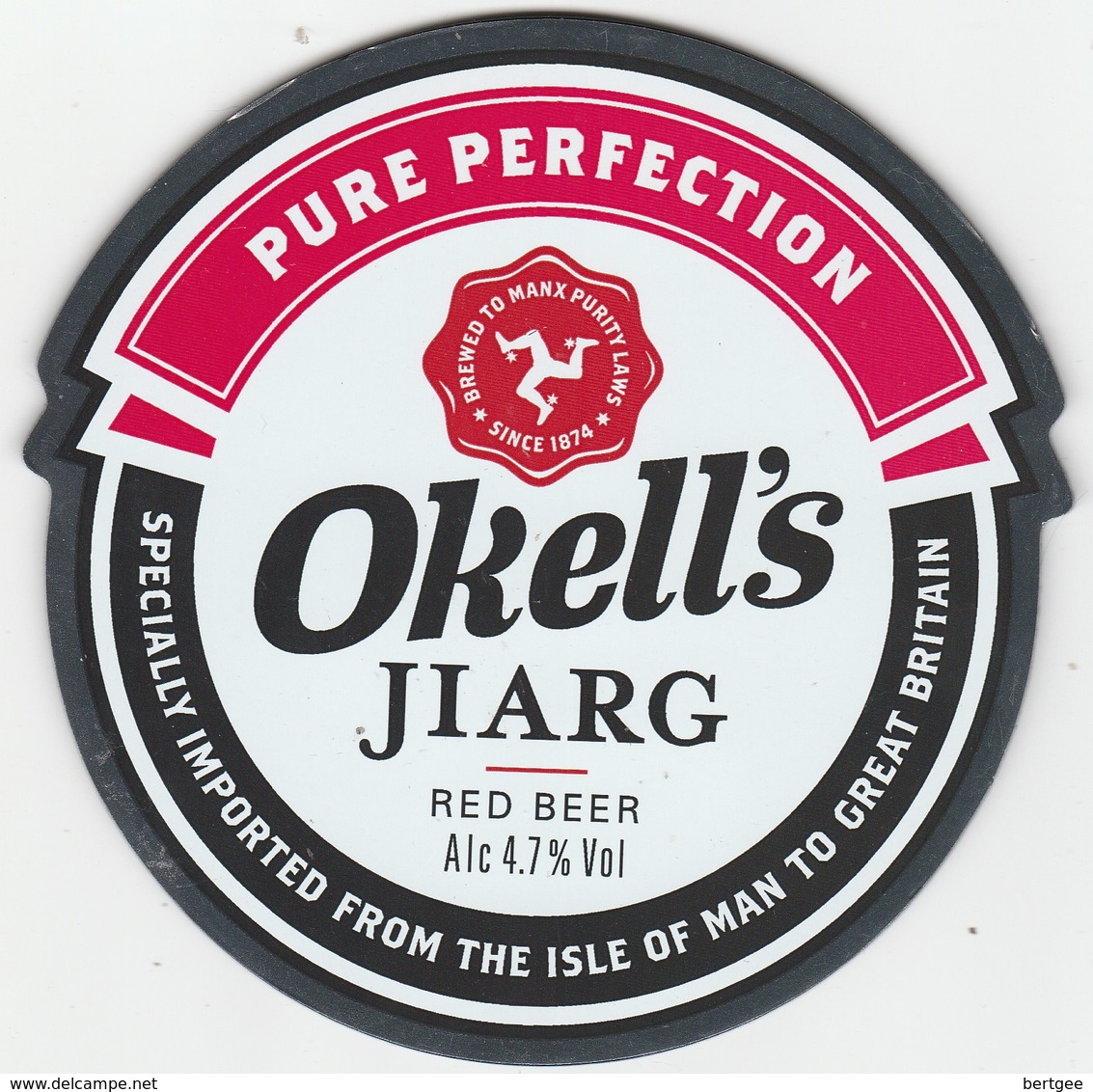 OKELL'S BREWERY  (DOUGLAS, ISLE OF MAN) - JIARG RED BEER - PUMP CLIP FRONT - Enseignes