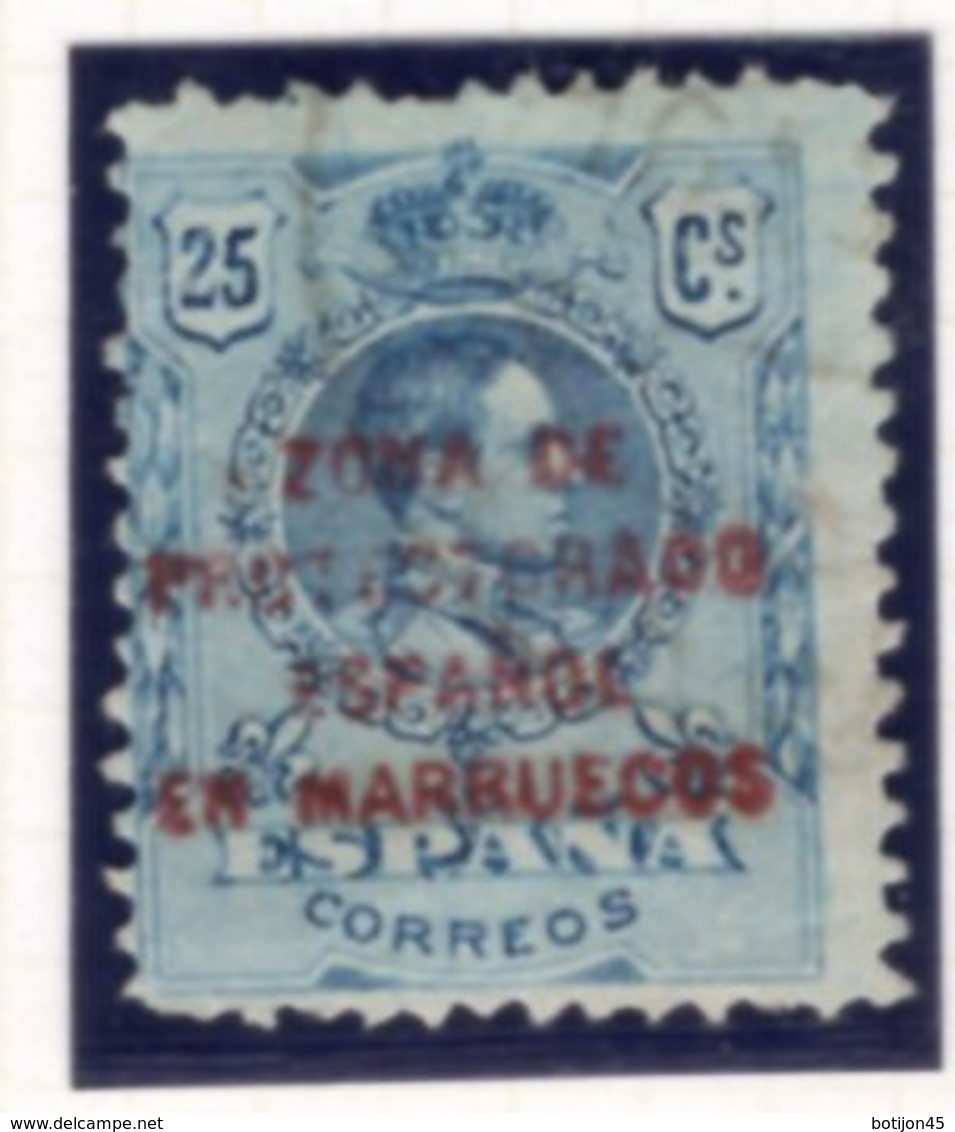 1916. Sellos De España Con Habilitación "ZONA DE PROTECTORADO ESPAÑOL EN MARRUECOS" Ed. 62  USADO. - Marruecos Español