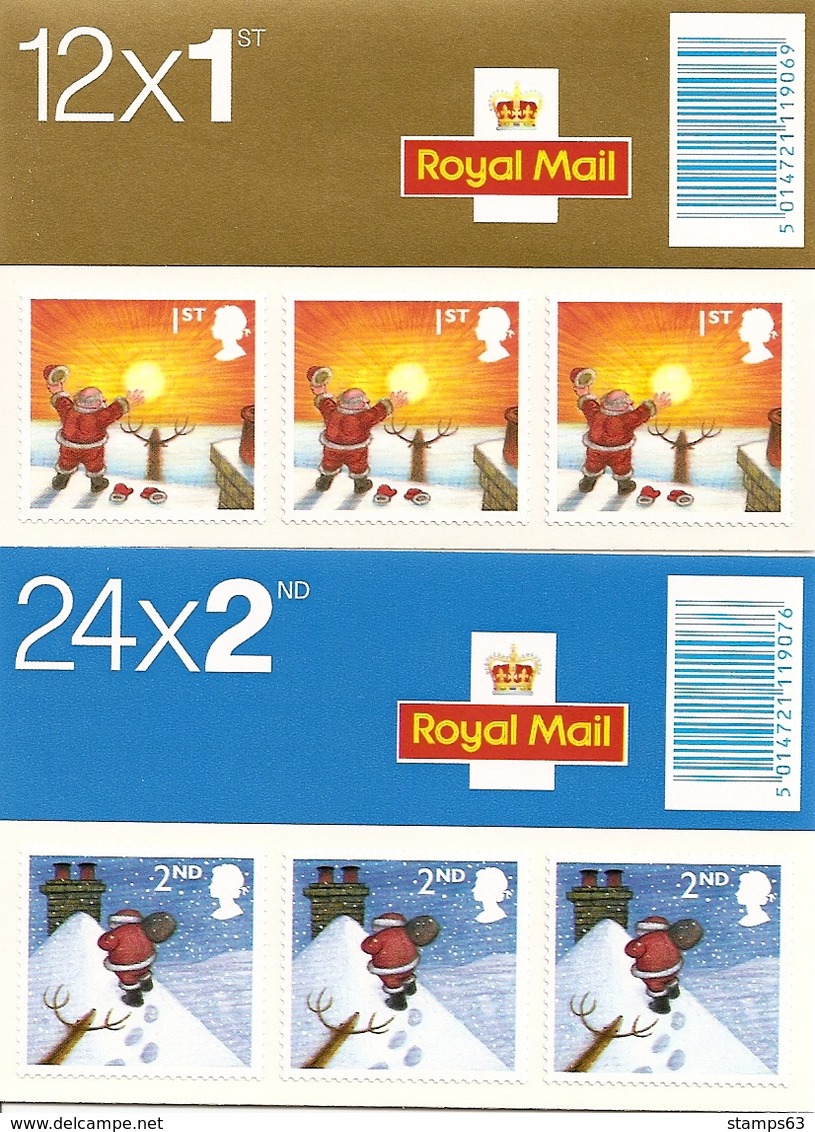 GREAT BRITAIN, FOLDED BOOKLET, 2004, LX 27/28, Christmas - Booklets