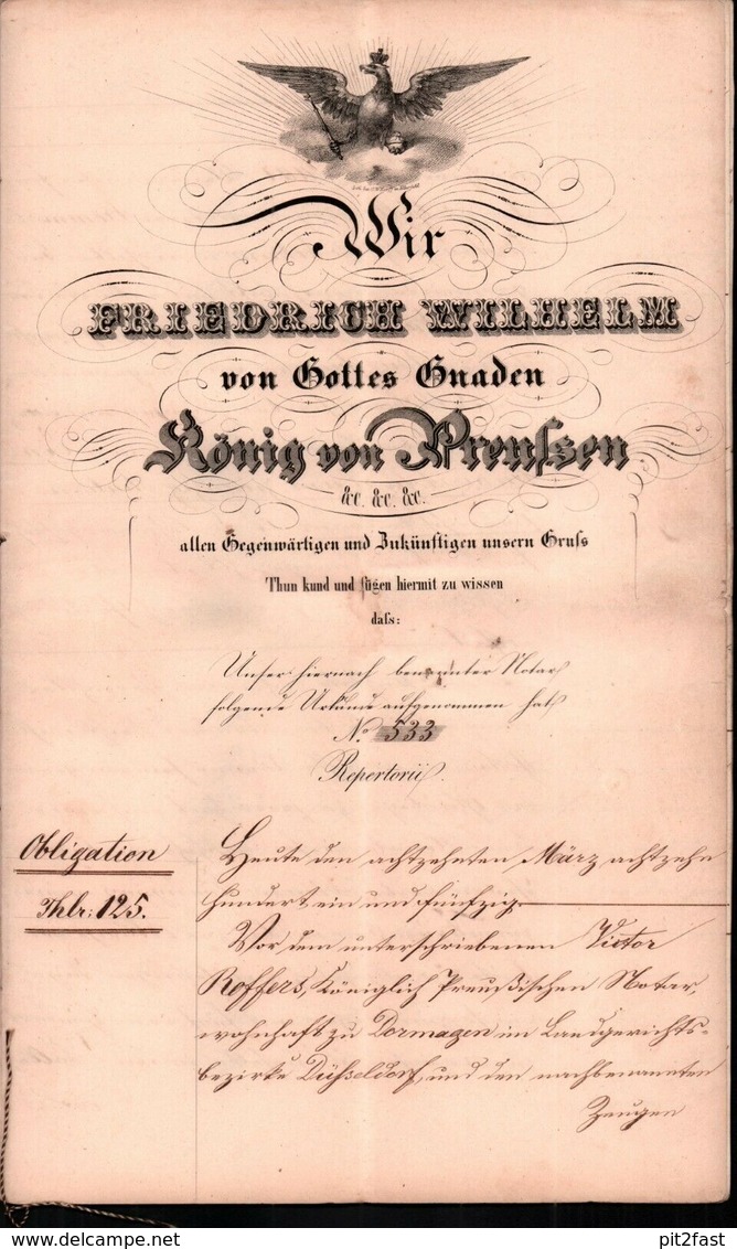 Dokumente , M. Mehl Zu Rommerskirchen B. Grevenbroich 1850 , V. Boffers Zu Dormagen , 12 Seitig !! - Grevenbroich
