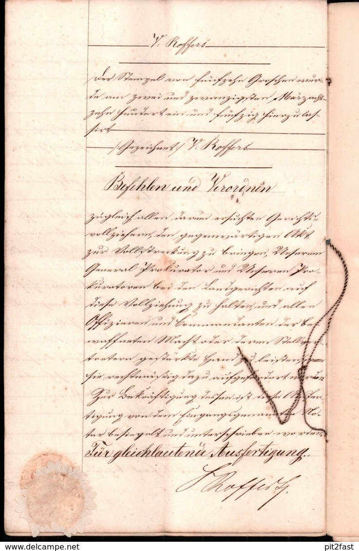 Dokumente , M. Mehl Zu Rommerskirchen B. Grevenbroich 1850 , V. Boffers Zu Dormagen , 12 Seitig !! - Grevenbroich