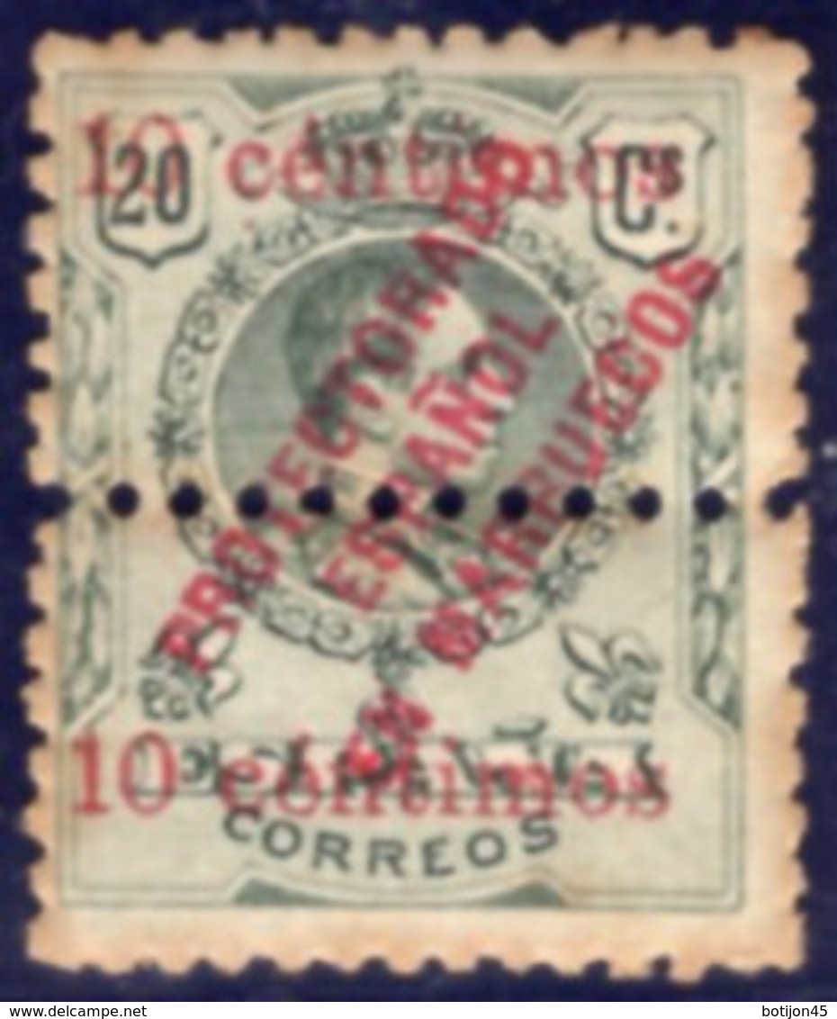 1920. España. Protectorado Español De Marruecos. Perforado Por El Centro, Habilitado Para Correos. 10 Cts. Nuevo - Marruecos Español