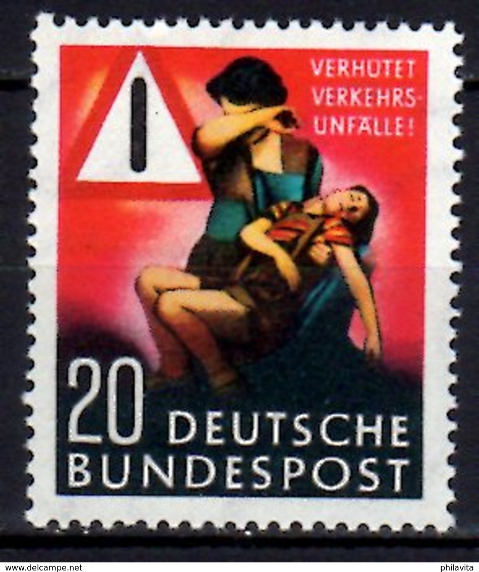 1953 West Germany / Bund - Trafic Accident Prevention/ Verkehrsunfall-Verhütung MNH** MiNr. 162 Safety KW 18 Mie - Ongebruikt