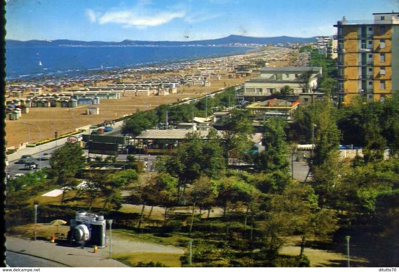 Rimini - Panorama Di Spiaggia - Formato Grande Viaggiata – E 14 - Rimini