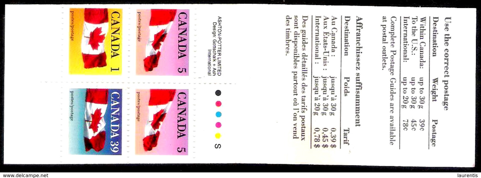 13071  Flags - Drapeaux - Canada - MNH - Booklet - Free Shipping - 1,75 - Covers