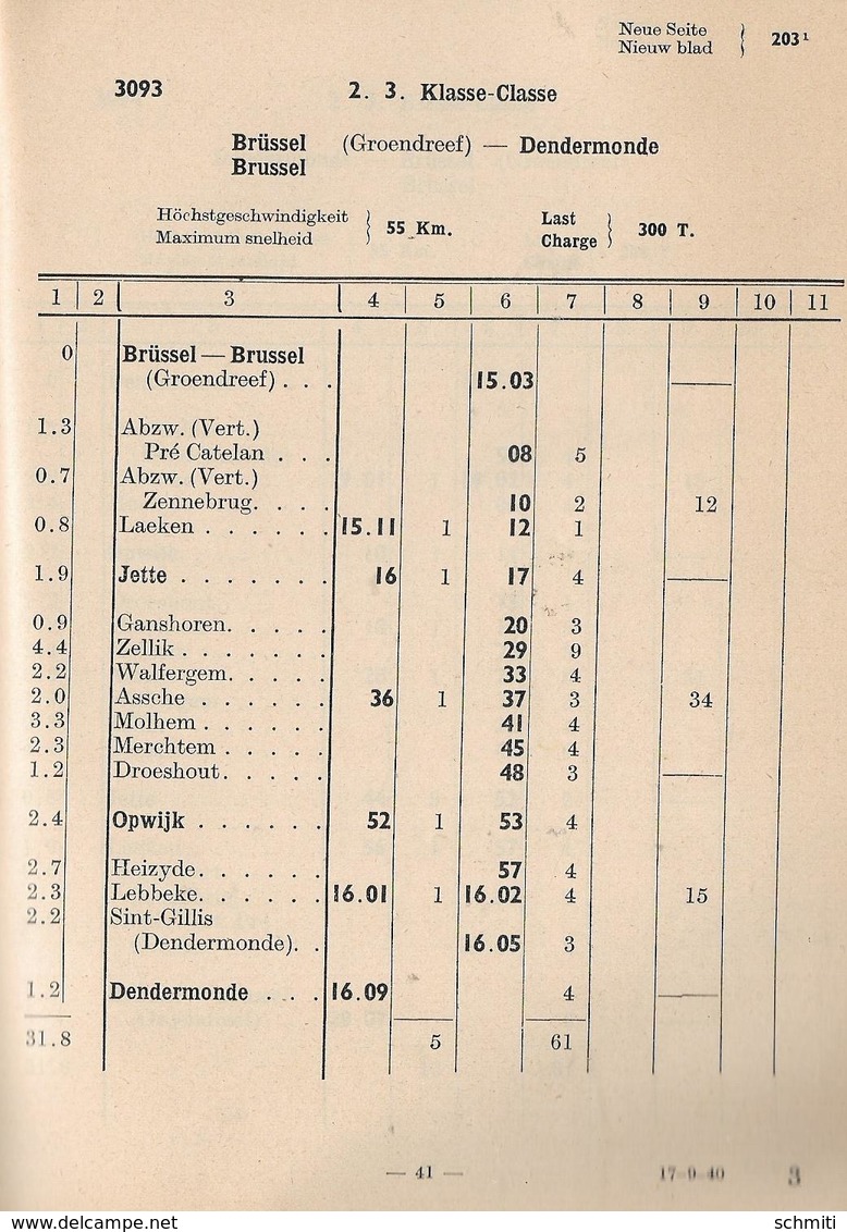 -Document officiel SNCB-Avis N°8 du:13/ 09/1940(90pages)  + N°9 du 14/09/1940-Modifications d'horaires + renseignements