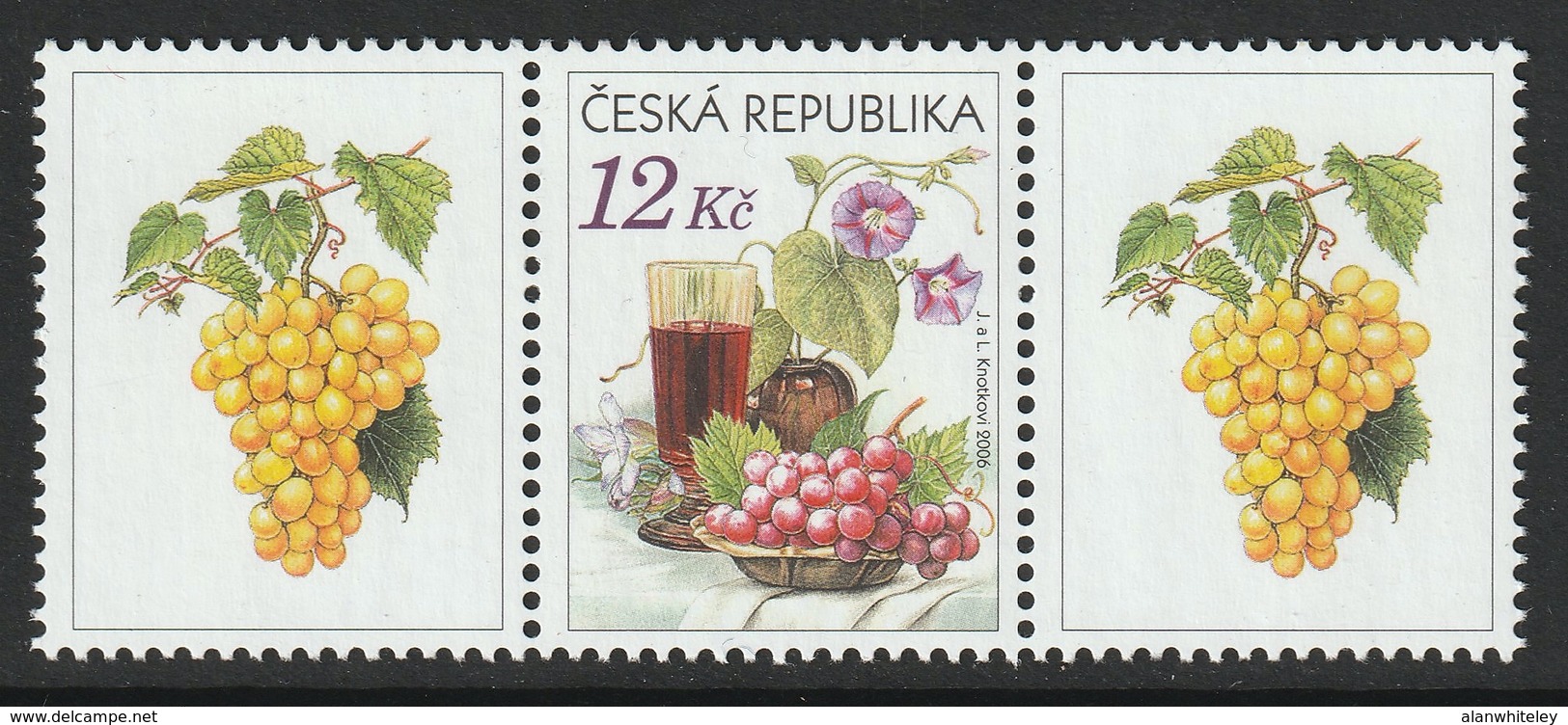 CZECH REPUBLIC 2006 Still Life: Single Stamp + Labels UM/MNH - Unused Stamps