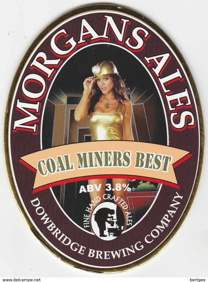 DOWBRIDGE BREWING COMPANY  (LUTTERWORTH, ENGLAND) - MORGANS ALES - COAL MINERS BEST - PUMP CLIP FRONT - Enseignes