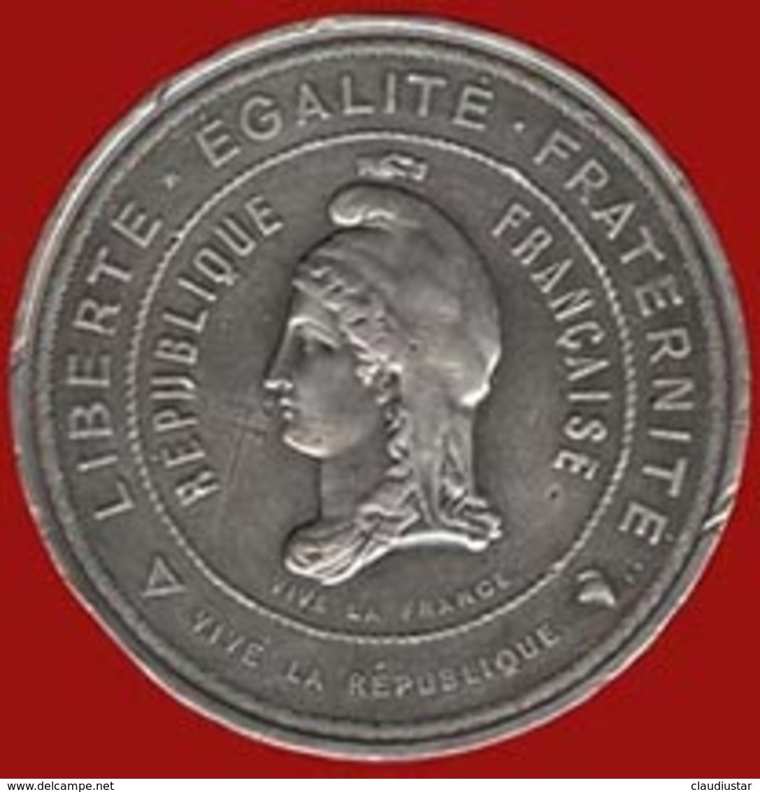 ** MEDAILLE  REPUBLIQUE  FRANCAISE  1870 - 71 ** - Altri & Non Classificati