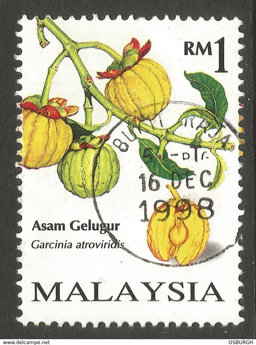 MALAYSIA. 1998. 1RM FRUIT. USED BUKIT RAJA POSTMARK - Malaysia (1964-...)