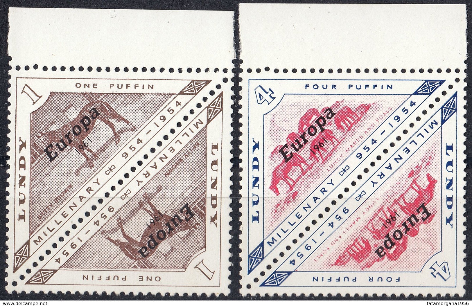 LUNDY - 1961 -  Lotto Di 4 Valori Nuovi MNH In Due Coppie, Come Da Immagine. - Non Classés