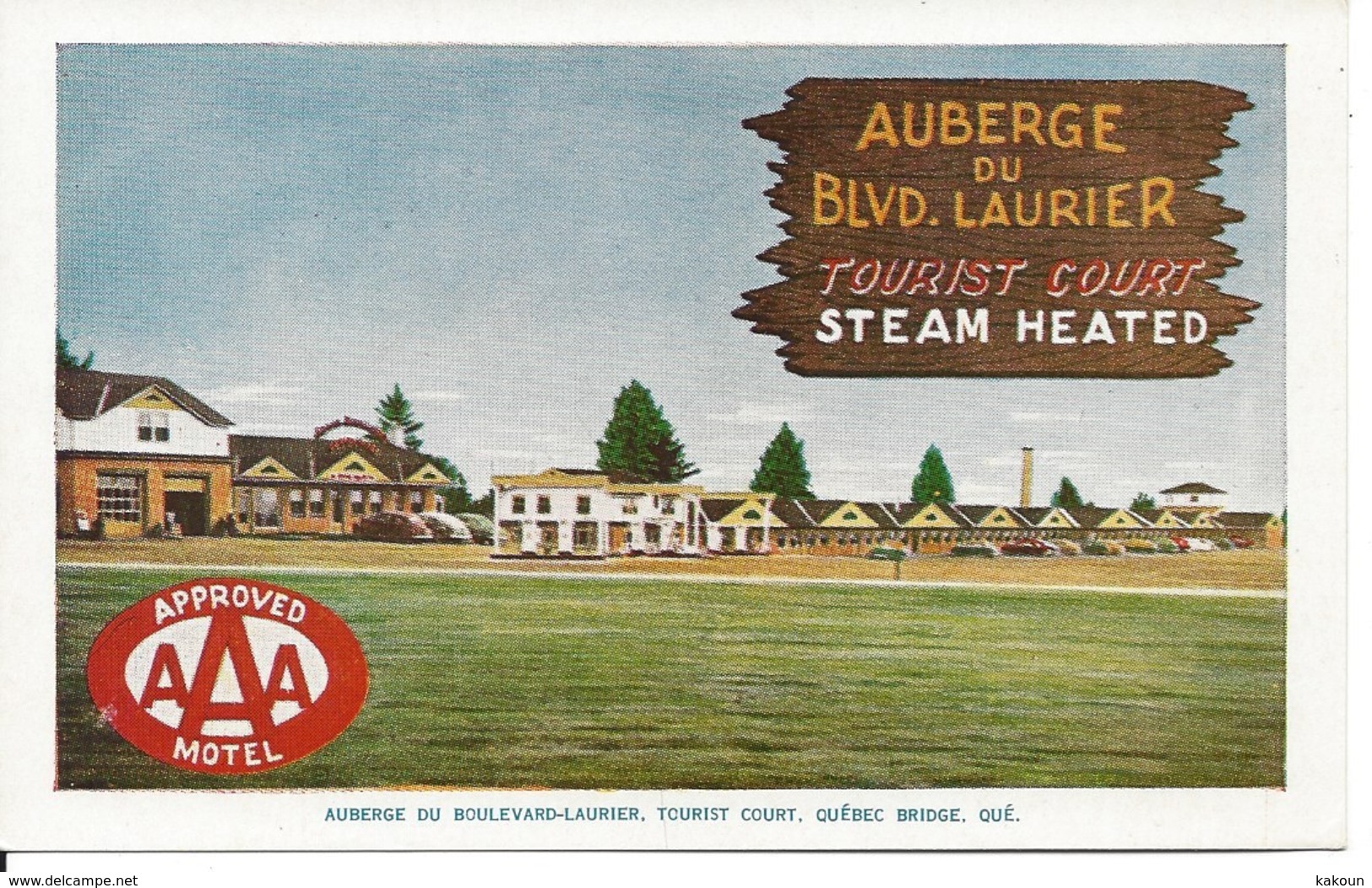 Auberge Du BLVD Laurier, Tourist Court, Québec, Lorenzo Audet, Non Circulée (D86) - Québec - Sainte-Foy-Sillery