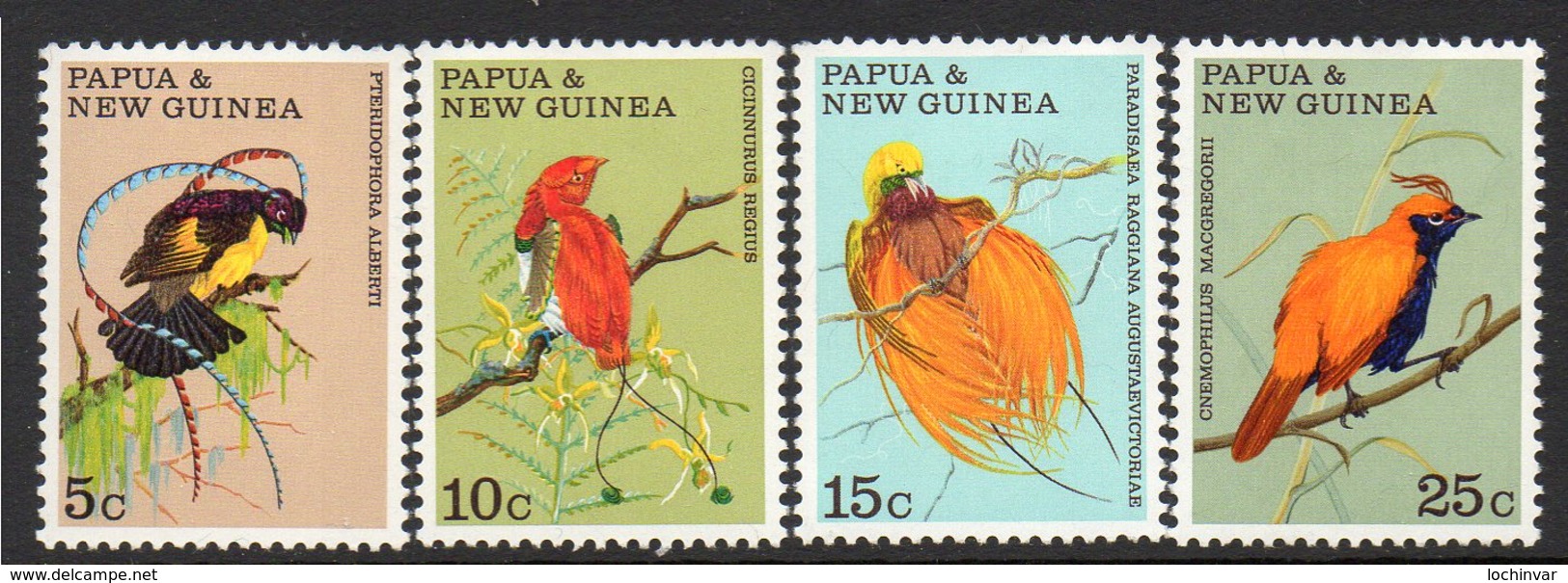 PAPUA NEW GUINEA, 1970 BIRDS OF PARADISE 4 MH - Papoea-Nieuw-Guinea