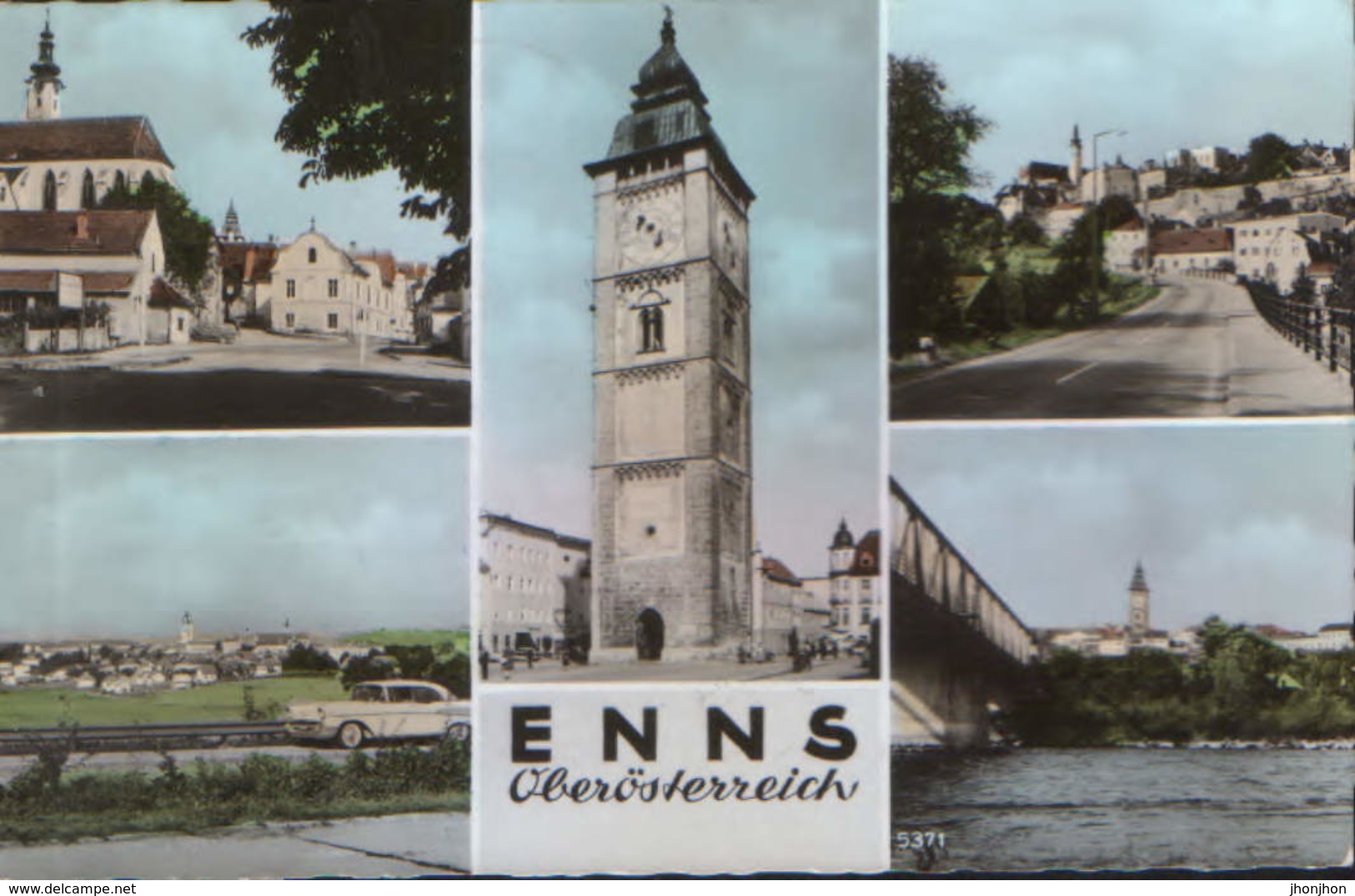 Osterreich  - Postcard Used  1963 -  Enns - Images From The City  -  2/scans - Enns