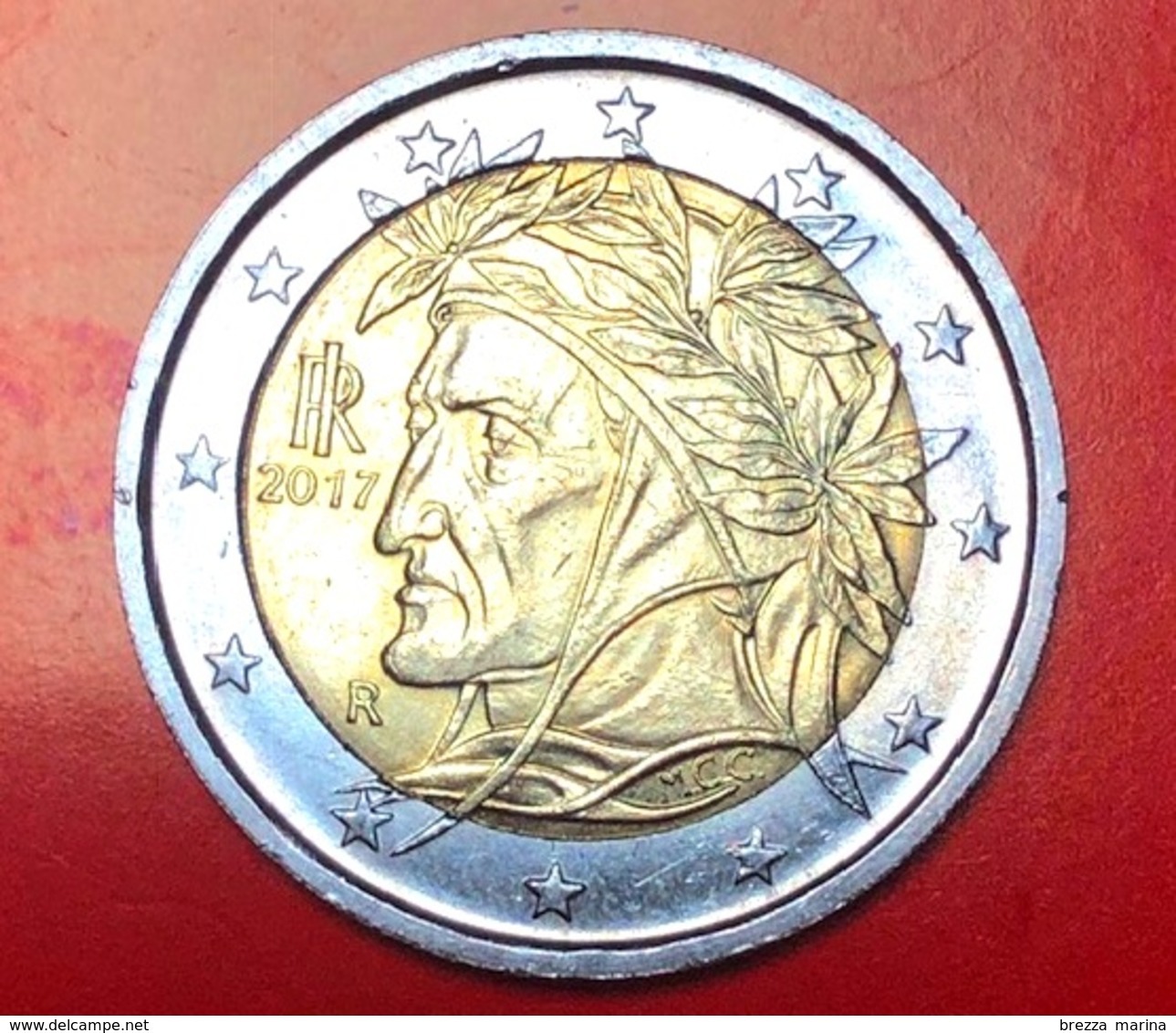 ITALIA - 2017 - Moneta - Dante Alighieri, Dipinto Da Raffaello - Euro - 2.00 - Italia