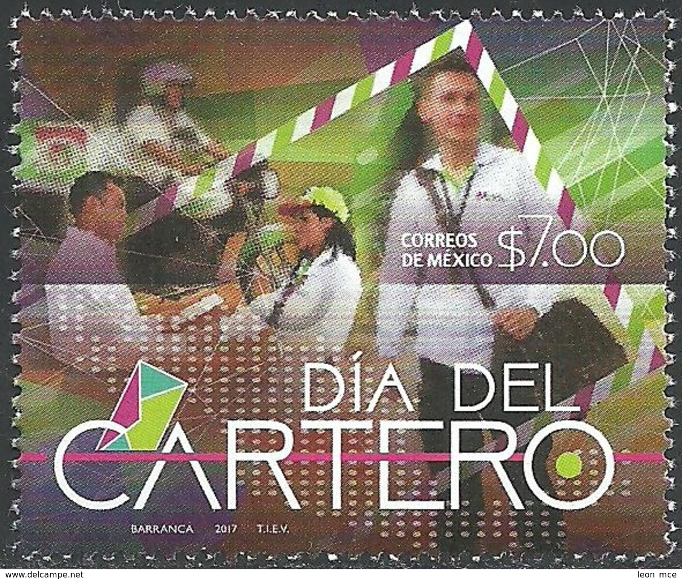 2017 MÉXICO Día Del Cartero MNH Mailman Day MOTORCYCLE STAMP MNH COMMUNICATION - México