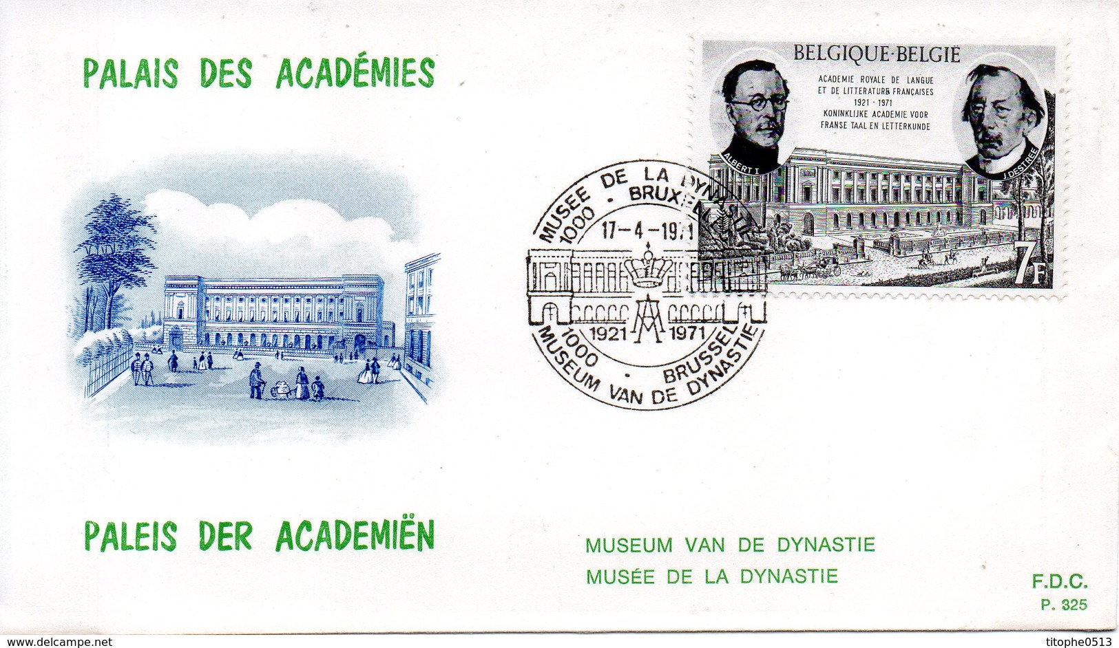 BELGIQUE. N°1576 De 1971 Sur Enveloppe 1er Jour. Académie Royale De Langue Française. - Other & Unclassified