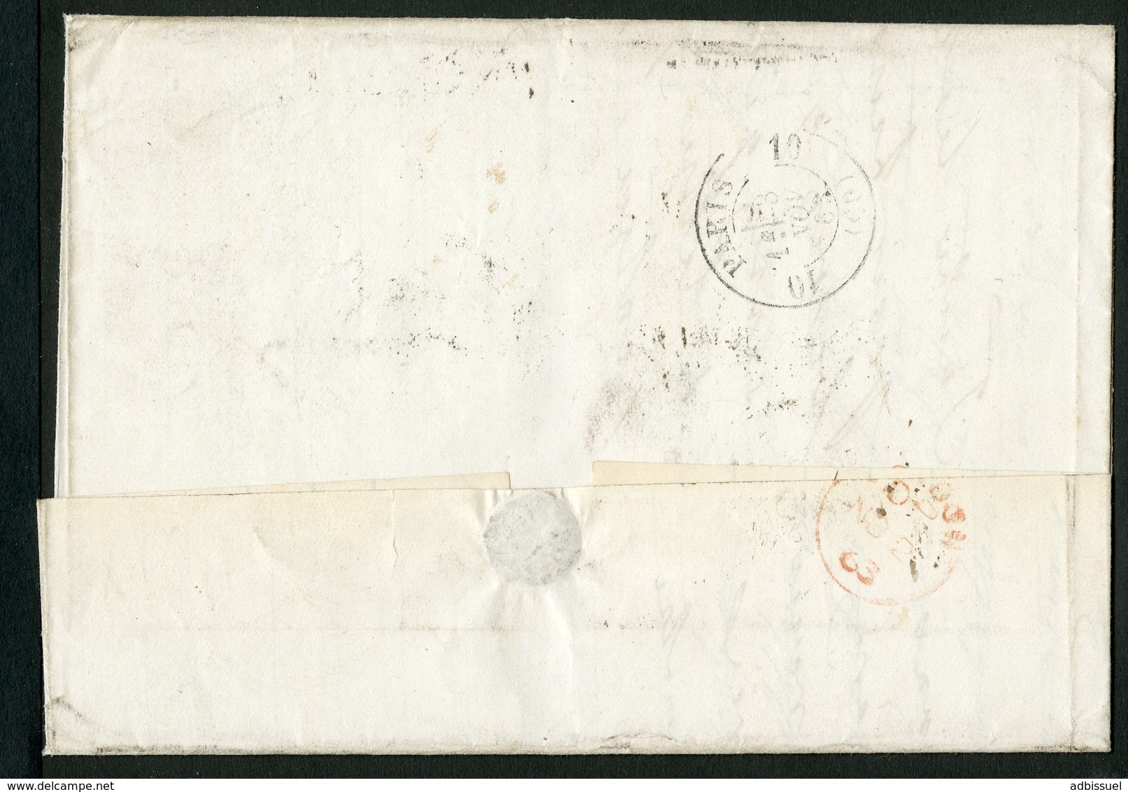 1863 INSUFFICIENT POSTAGE To France With The N° 25 (Y&T) Four Pence Red. Read Detailed Description - Covers & Documents