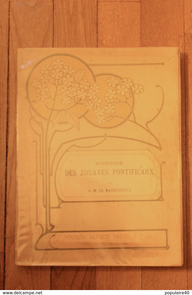 Histoire Des Zouaves Pontificaux De Mathuisieux Mame Tours Fin 19e Siècle RARE Livre Illustrations PORT COMPRIS - Français