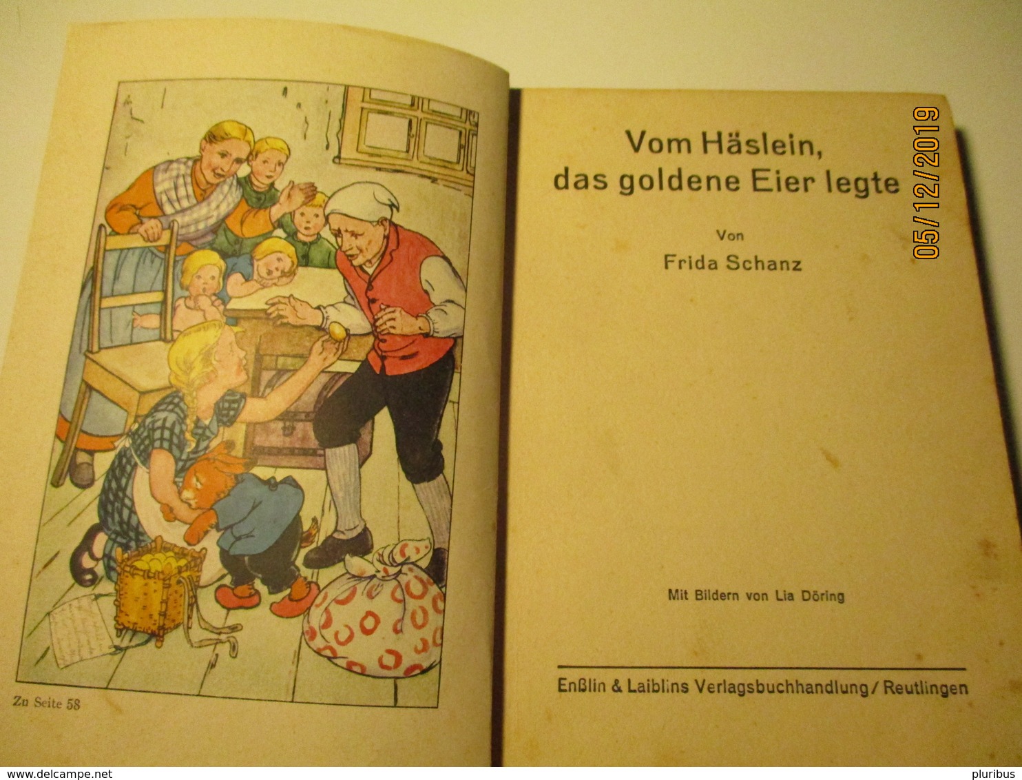 1932 VOM HÄSLEIN DAS GOLDENE EIER LEGTE , F. SCHANZ , OLD BOOK , 0 - Alte Bücher