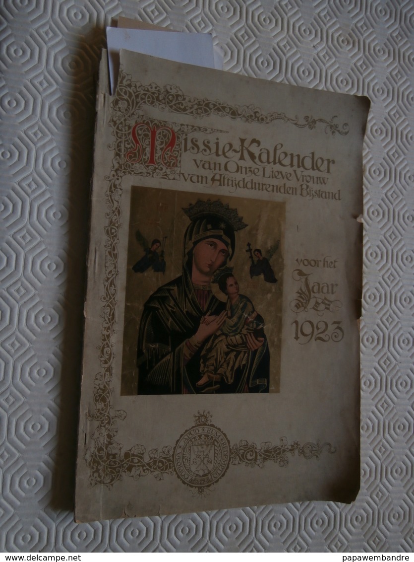 Missiekalender 1923 : Kongo, Tumba, Matadi, Sanda, Roseau, Kionzo, Speybrouck, - Antique