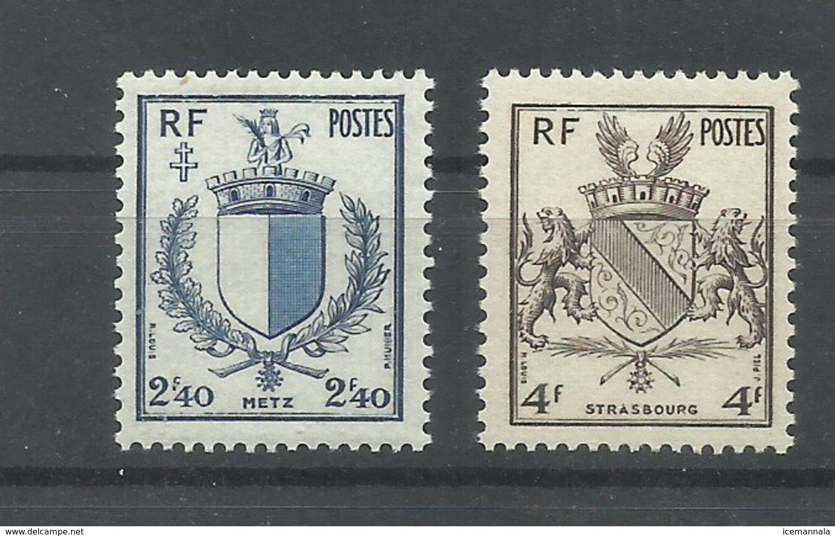 FRANCIA  YVERT   734/35   MNH  ** - 1941-66 Armoiries Et Blasons