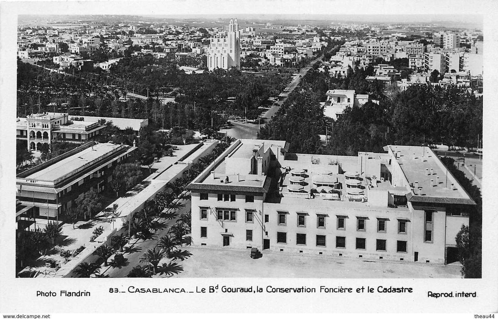 ¤¤    -   MAROC  -  CASABLANCA   -  Le Boulevard Gouraud, La Conservation Foncière Et Le Cadastre    -  ¤¤ - Casablanca