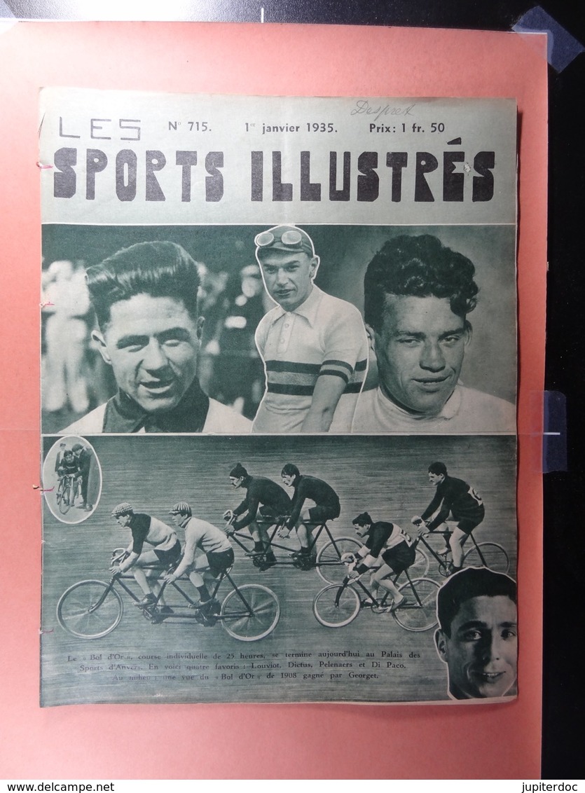 Les Sports Illustrés 1935 N°715 Bol D'Or à Anvers Kaers Diables Rouges Football Schroeven Victoire Belge à Paris - Sport