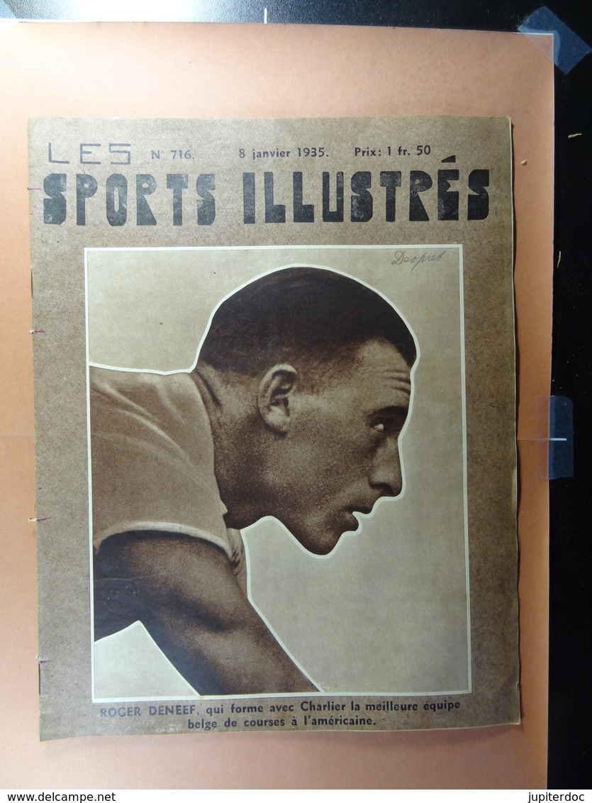 Les Sports Illustrés 1935 N°716 Deneef Anvers Courbet Scherens Football Lutte Dictus Union - Sport