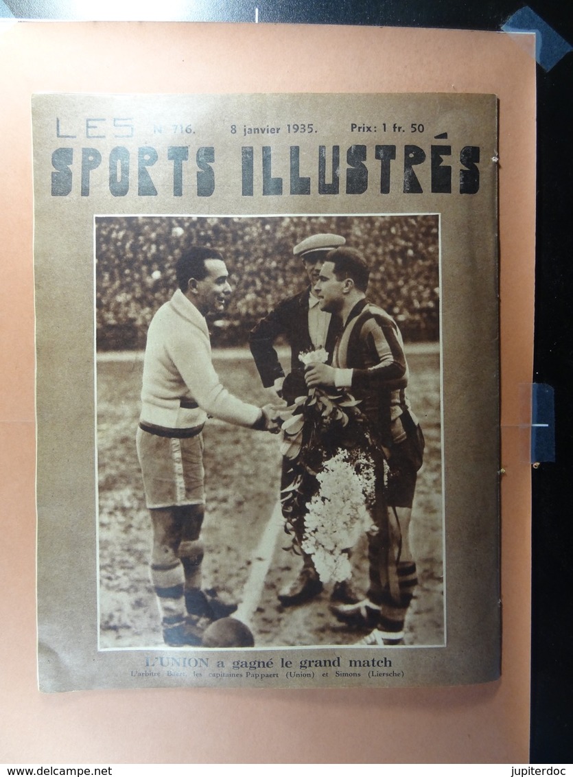 Les Sports Illustrés 1935 N°716 Deneef Anvers Courbet Scherens Football Lutte Dictus Union