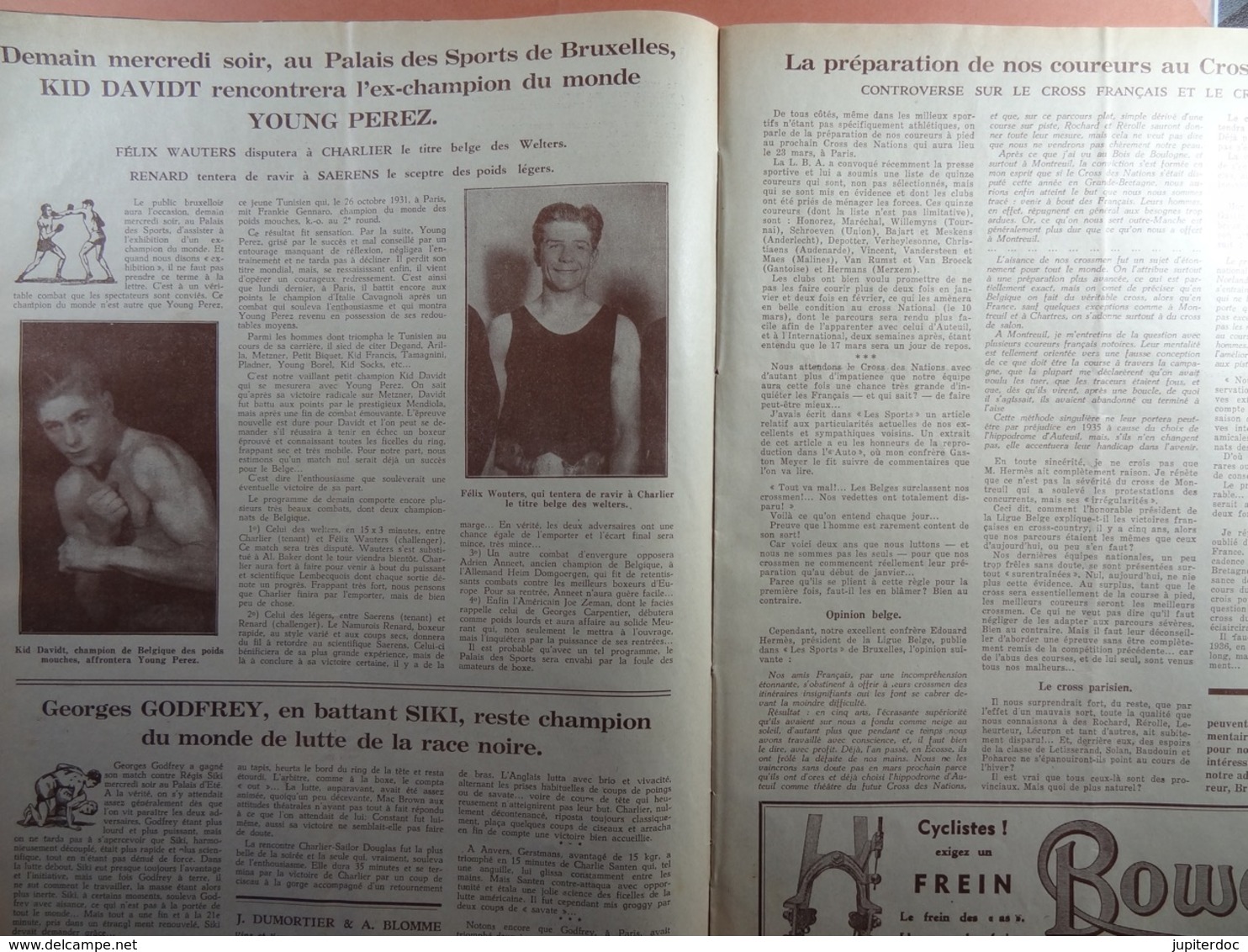 Les Sports Illustrés 1935 N°717 Décès D'Alexis Heusy En Course Davidt-Perez Football Anvers Alost Vermassen - Sport