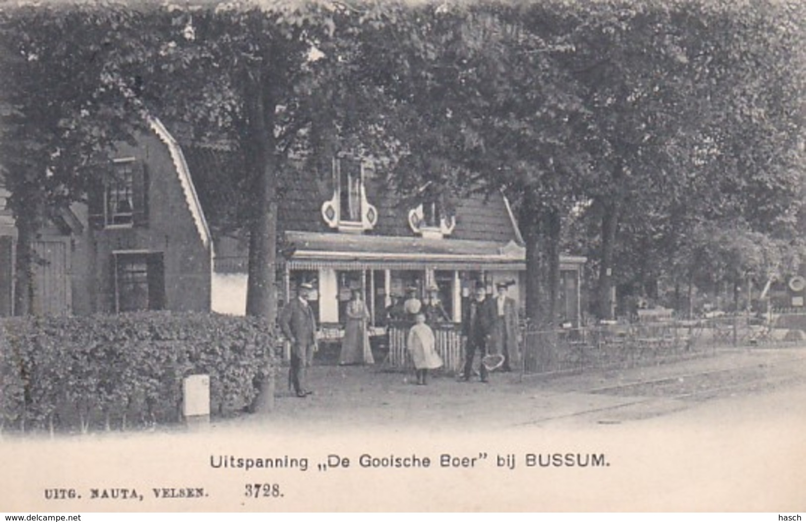 3575	59	Bussum, Uitspanning De Gooische Boer (poststempel 1910)(zie Achterkant) - Bussum