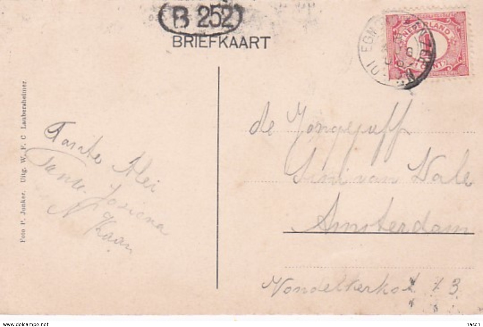 3575	348	Egmont Aan Zee,  Voorstraat Met Lunchroom ?? (kleinrond Stempel 1906) - Egmond Aan Zee