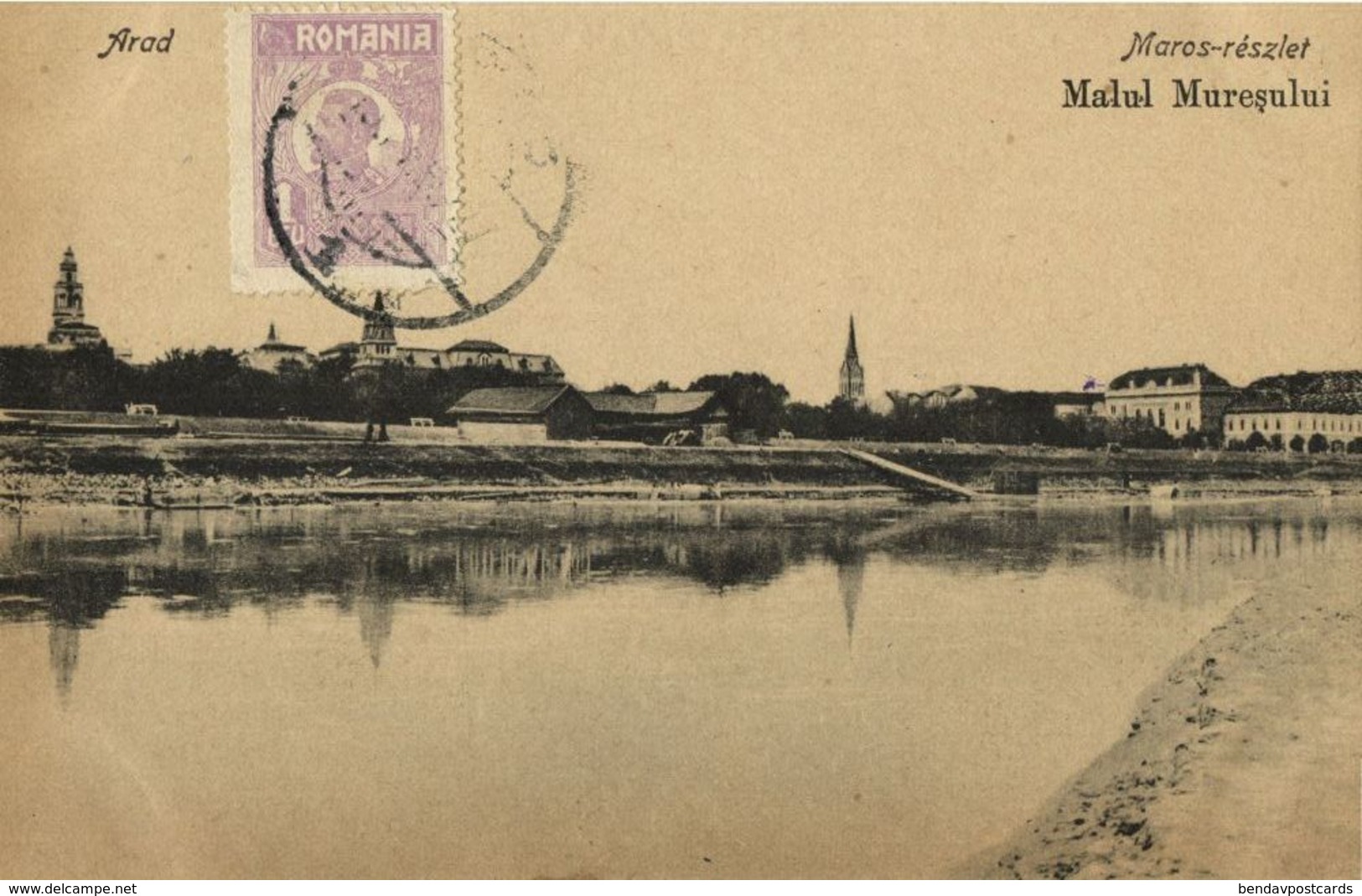 Romania, ARAD, Malul Mureșului (1927) Postcard - Roemenië