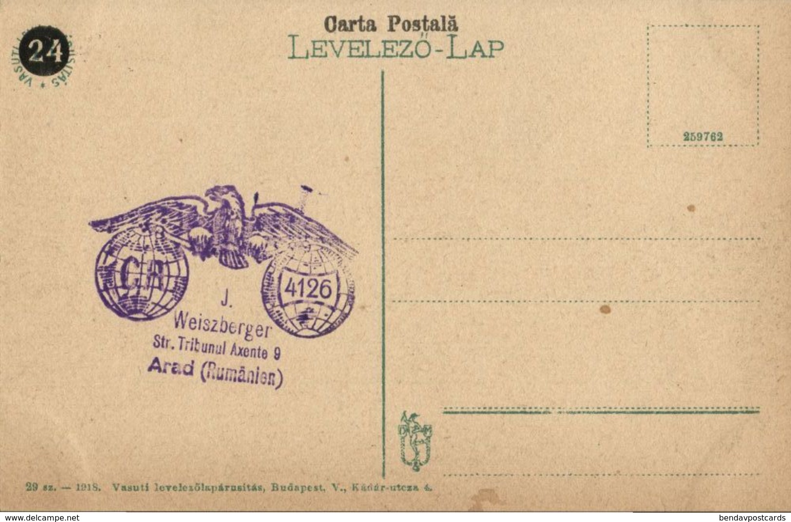 Romania, ARAD, Malul Mureșului (1927) Postcard - Roemenië