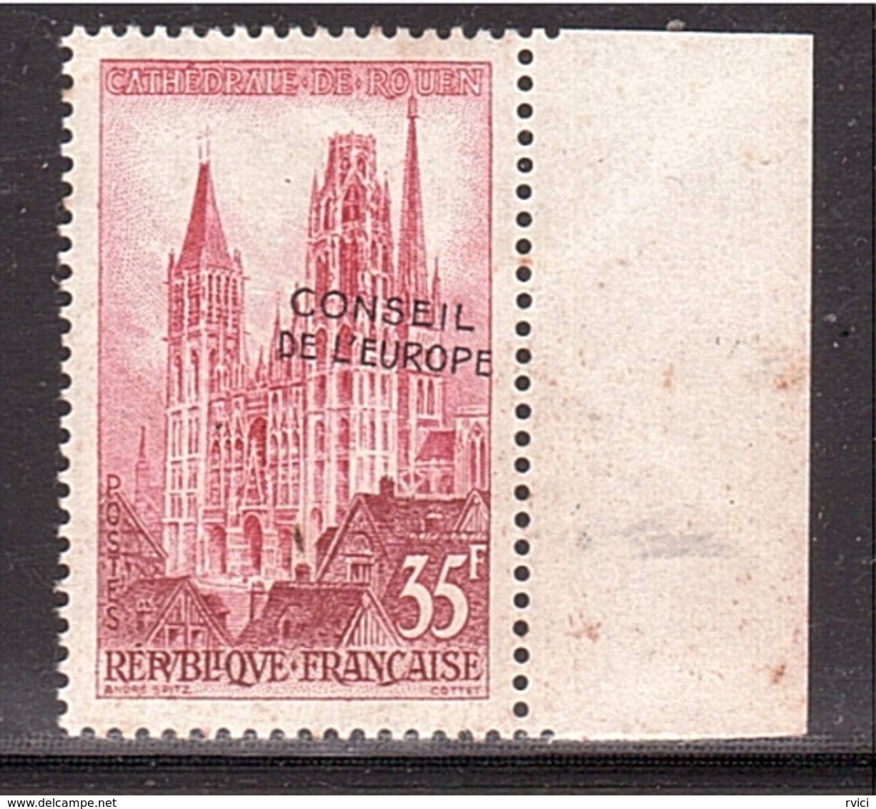 VARIÉTÉ Service Strasbourg 1958 Surcharge Déplacée, Signé Roumet. Non Coté ! - Neufs