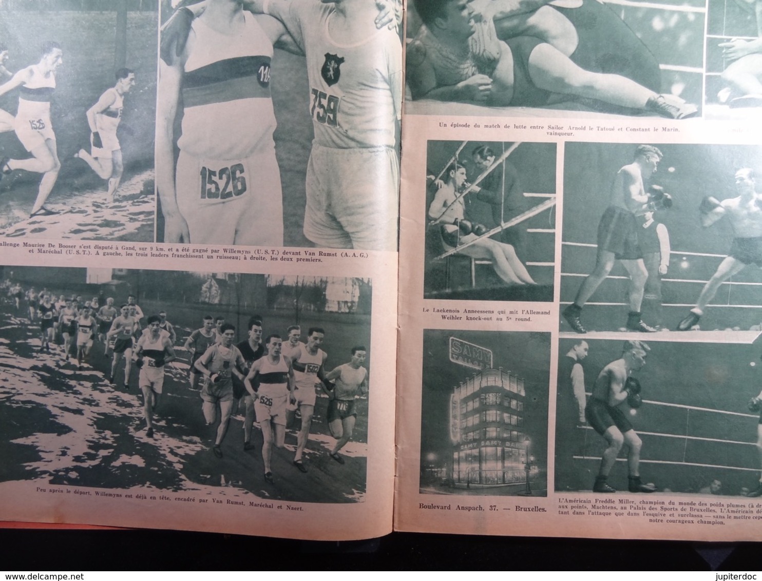 Les Sports Illustrés 1935 N°719 6 Jours Bruxelles Gand Lutte Boxe Football Anvers Gand Petit Biquet Flix - Deportes