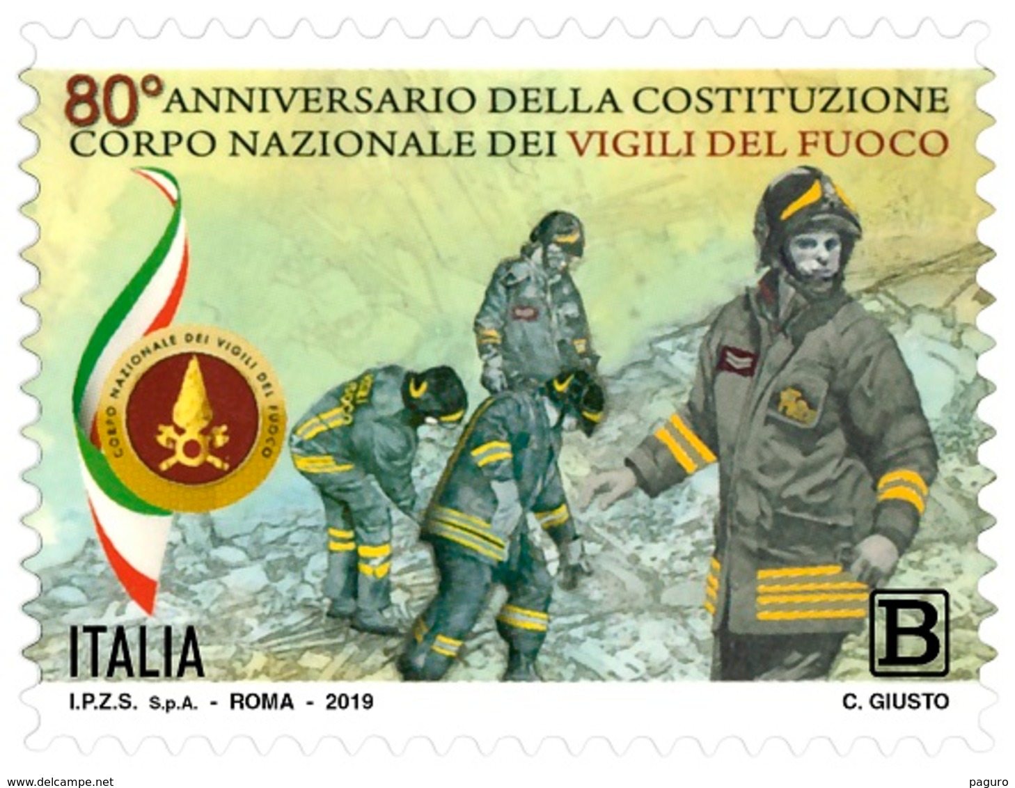 Italia Repubblica 2019 Corpo Nazionale Dei Vigili Del Fuoco Euro 1,10 MNH** Integro - 2011-20:  Nuevos